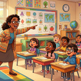Teacher pointing at students spe… 202605051442