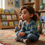 Child sitting attentively listen… 202605051441