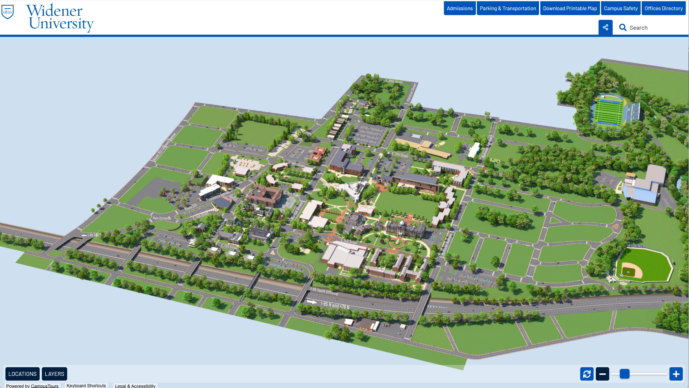 Aerial campus map