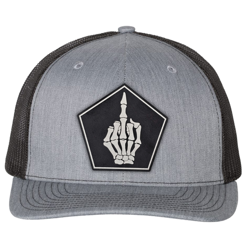 richardson 112 hat skeleton finger heather grey black.png