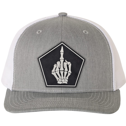 richardson 112 hat skeleton finger heather grey white.png
