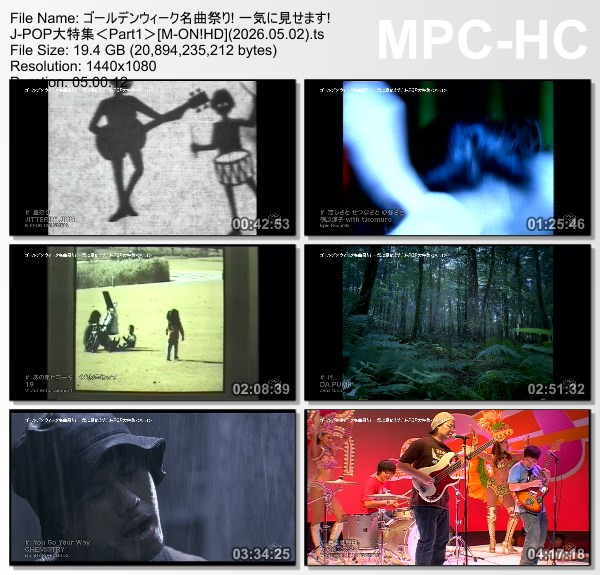 [TV-Variety] ゴールデンウィーク名曲祭り! J-POP大特集＜Part1＞[M-ON!HD 2026.05.02]