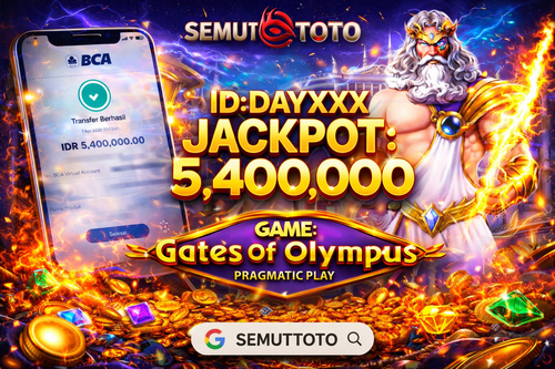 Jackpot kemenangan SEMUTTOTO di Olympus.png
