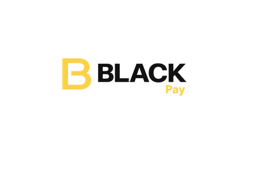 Gold and white BLACK Pay logo.png