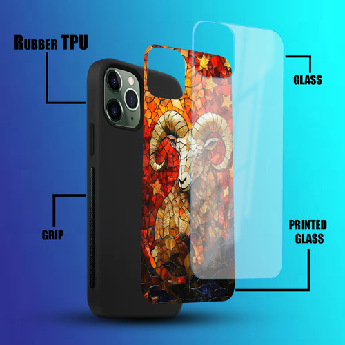 Aries Mosaic Stained Glass Bold Ram Zodiac Art.jpg