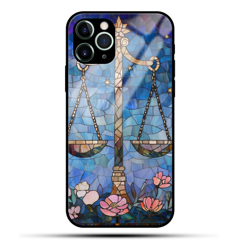 Libra Mosaic Stained Glass Balanced Scales Zodiac Decor.jpg