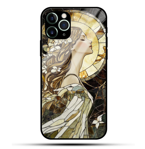 Virgo Mosaic Stained Glass Graceful Maiden Astrology Design.jpg