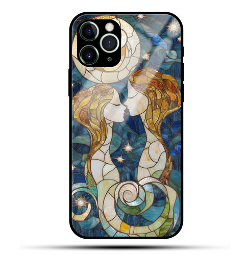 Gemini Mosaic Stained Glass Playful Twins Zodiac Decor.jpg