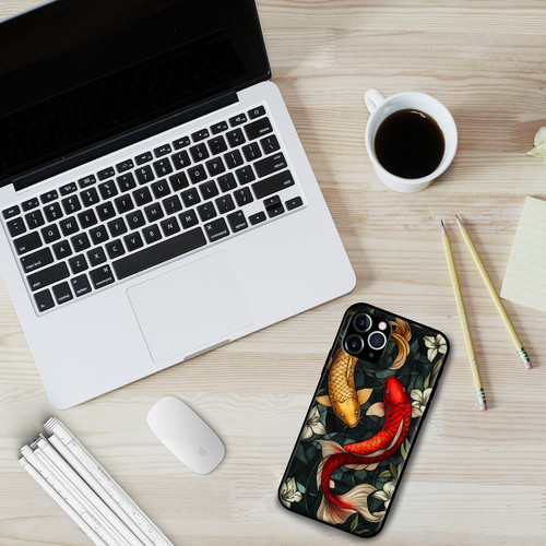 Pisces Mosaic Stained Glass Dreamy Fish Astrology Artwork.jpg