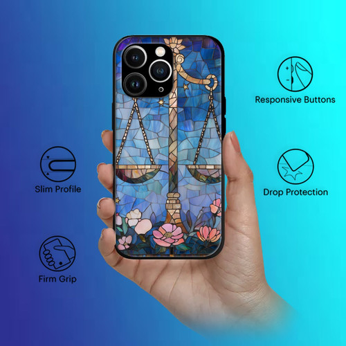 Libra Mosaic Stained Glass Balanced Scales Zodiac Decor.jpg