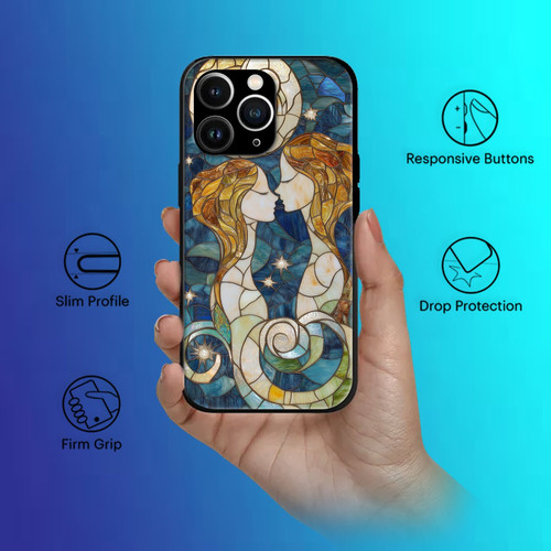 Gemini Mosaic Stained Glass Playful Twins Zodiac Decor.jpg