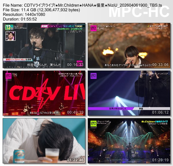 [TV-Variety] CDTVライブ! ライブ! – 2026.04.06