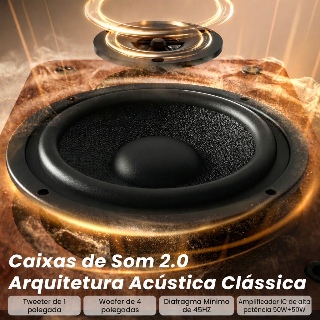 Caixas de Som 2.0 100w - miniatura 2