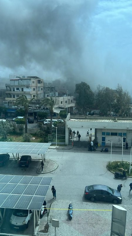 طيران الاحتلال قصف محيط مستشفى الحريري في الضاحية الجنوبية ببيروت....