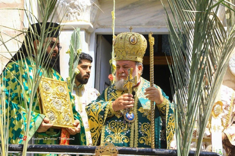 جانب من الاحتفال بأحد الشعانين في مدينة غزة....