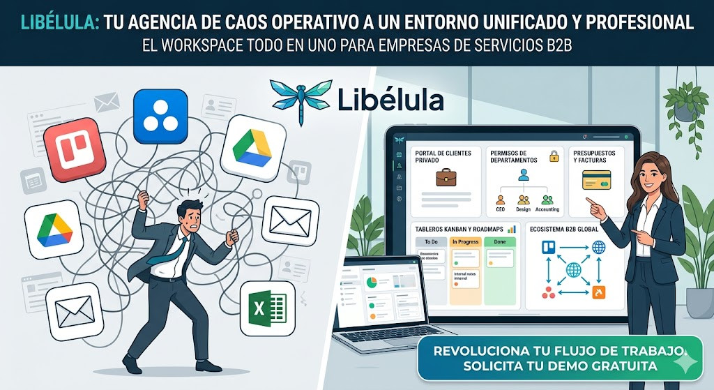 Adiós al Caos Corporativo: Por Qué Tu Agencia Necesita Libélula para Escalar