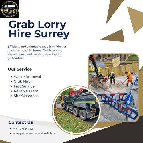 Looking for reliable Grab Lorry Hire Surrey services? Prime Waste Services offers fast, affordable, .jpg