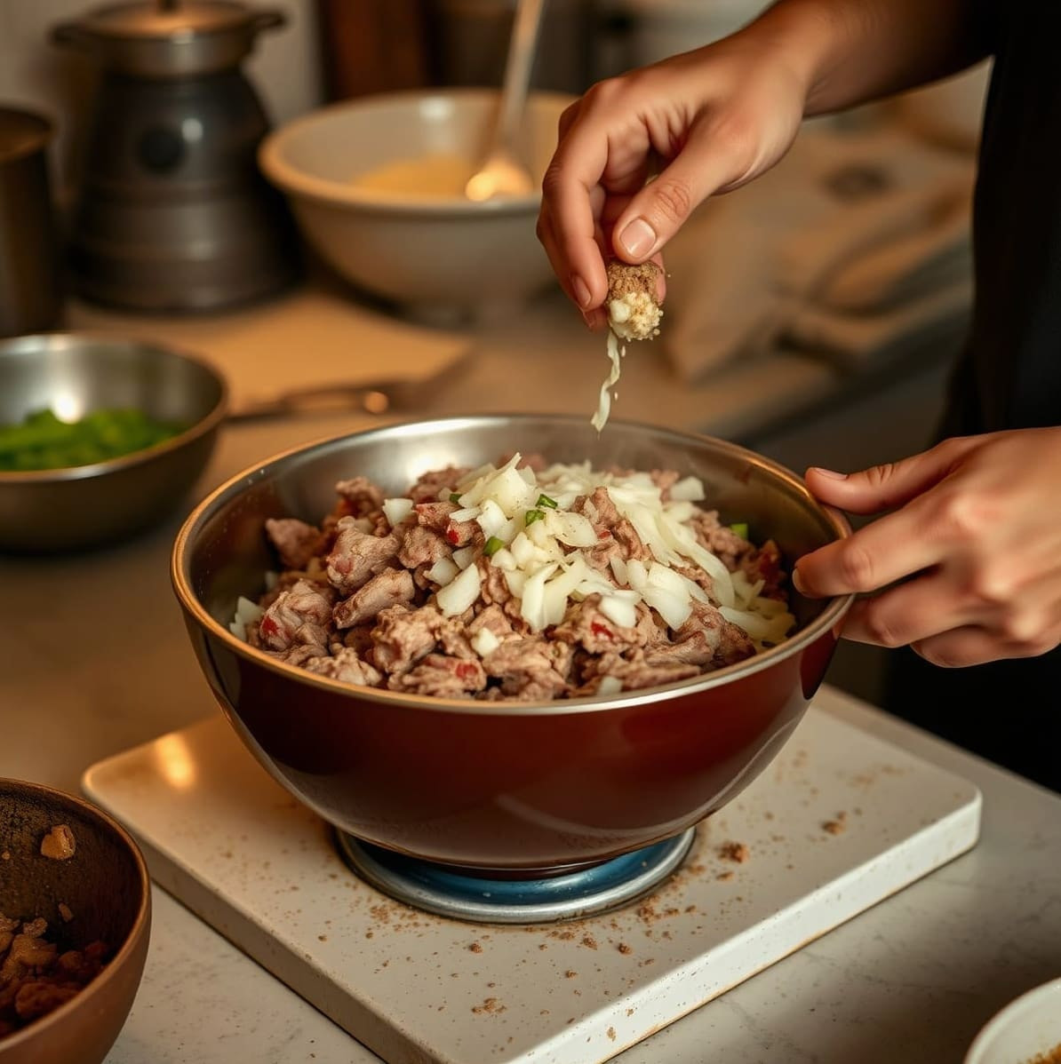 Cooking in progress