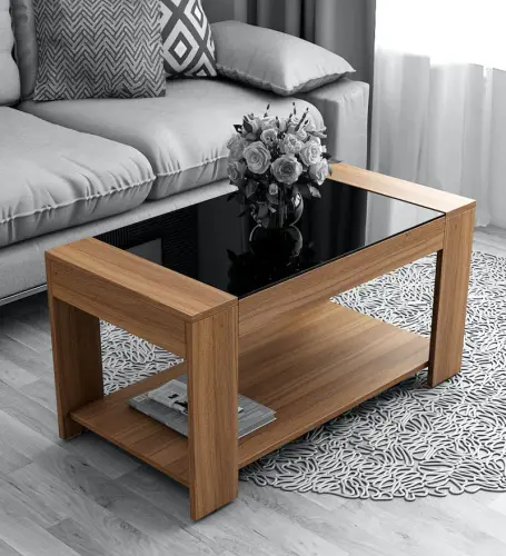 daist coffee table in exotic teak finish by a globia creations daist coffee table in exotic teak fin.webp