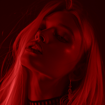 soft focus studio portrait of a woman with long pastel hair, head tilted, subtle motion blur, neon m.jpg