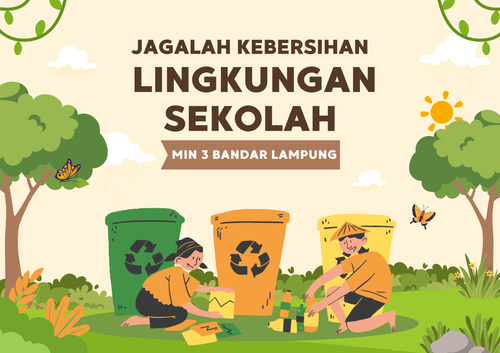 Poster Horizontal Jagalah Kebersihan Lingkungan Sekolah Kuning dan Hijau Ilustratif.png