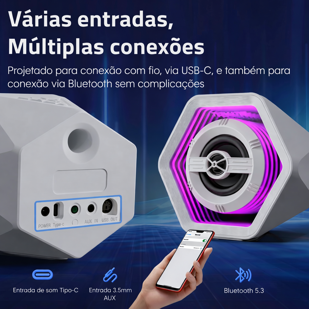 Caixa de Som Gamer 50w - miniatura 6