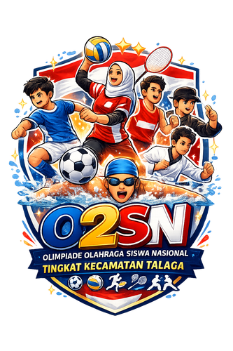 Logo O2SN Talaga dengan atlet kartun.png