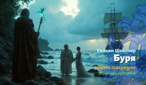 Читать краткий пересказ книги Уильяма Шекспира «Буря». Буря, Шекспир, краткое содержание Уильям Шекс.jpg