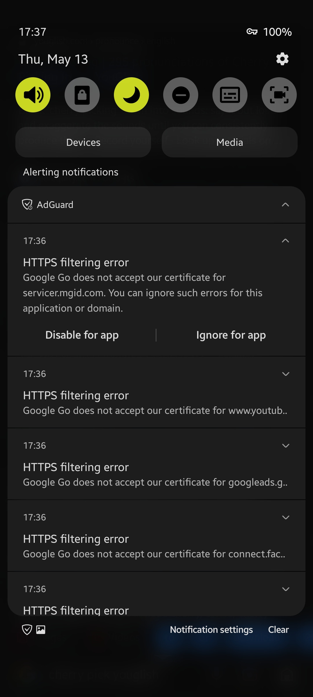 adguard blocking google