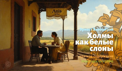Читать краткий пересказ книги Эрнеста Хемингуэя «Холмы как белые слоны». Холмы как белые слоны, Хеми.jpg