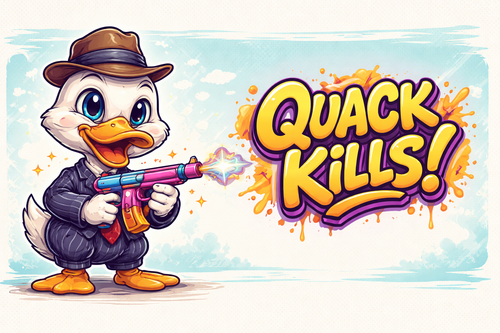 Gangster duck with neon Tommy gun.png