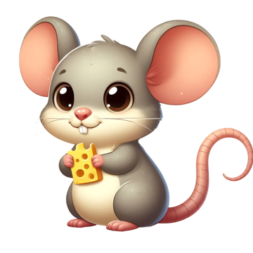 pngtree rat eating cheese on transparent background png image 14232704.png