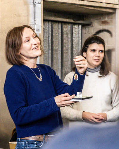 Miriam Buether & Joana Dias in Inter Alia Rehearsal Room Photos (Credit Justine Matthew) 04063.jpg