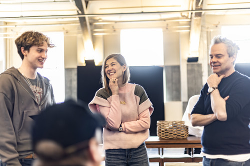 Rosamund Pike (c), Cormac McAlinden & Jamie Glover in Inter Alia Rehearsal Room Photos (Credit Justi.jpg