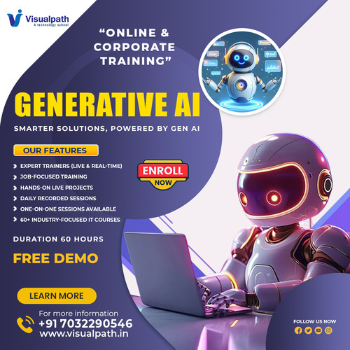 Visualpath operates as a premier Generative AI Training Institute Hyderabad through a live platform. We feature expert trainers who bring real-world insights to our global audience. You will gain deep technical skills during this GenAI Training. We also provide intensive Generative AI Training modules for hands-on learning. Build the future of technology with us. Call +91-7032290546 today.
WhatsApp: https://wa.me/c/917032290546
Visit: https://www.visualpath.in/generative-ai-course-online-training.html
Visit our Blog: https://visualpathblogs.com/category/generative-ai-genai/
