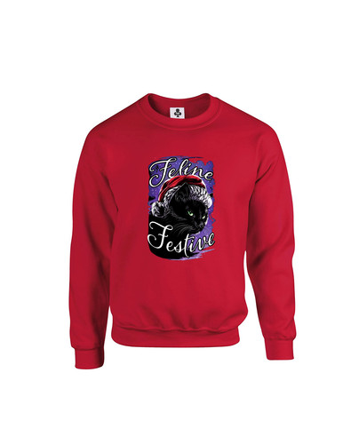 c620 feline festive+Sweat Red.jpg