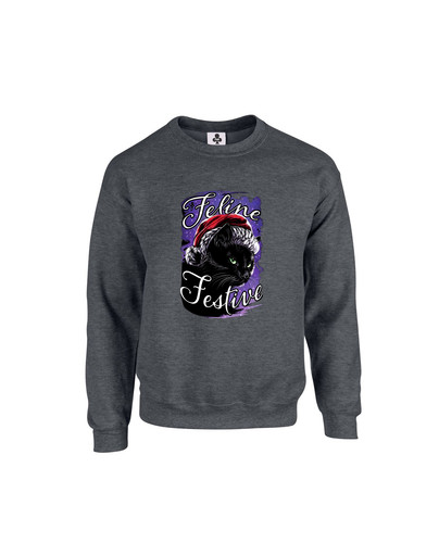 c620 feline festive+Sweat Dark Heather.jpg