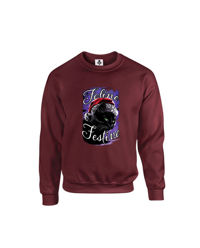 c620 feline festive+Sweat Burgundy.jpg