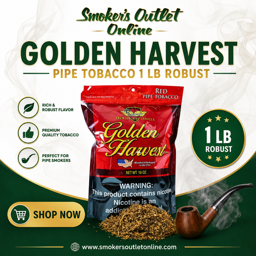 Buy High-Quality Golden Harvest Robust Pipe Tobacco Bags Online at Smoker's Outlet.png