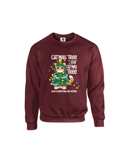 C506 oh catmas tree+Sweat Burgundy.jpg