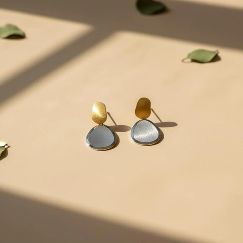 Geometric Gold Drop Earrings for Women – Anti Tarnish Korean Modern Jewellery.jpg