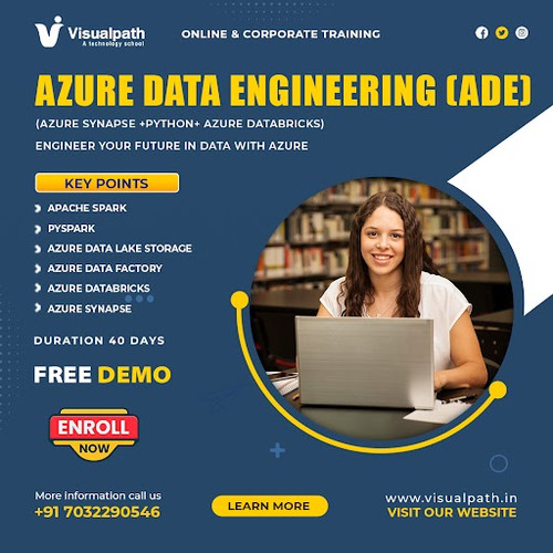 Visualpath Azure Data Engineer Training Online helps professionals learn cloud data solutions with live projects. Azure Data Engineer Course in Hyderabad is suitable for beginners and working experts worldwide. Microsoft Azure Data Engineering Course covers real-time tools and workflows for global learners in India, USA, UK, Canada, Dubai, Australia, and beyond. Call +91-7032290546. 
Visit:  https://www.visualpath.in/online-azure-data-engineer-course.html
WhatsApp: https://wa.me/c/917032290546 
Visit Blog:  https://visualpathblogs.com/category/azure-data-engineering/