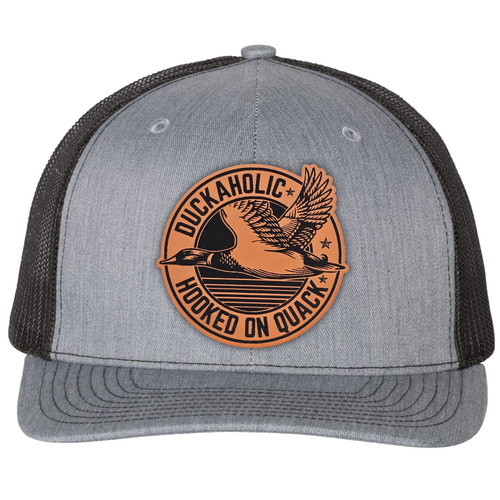 richardson 112 hat duckaholic heather grey black.png