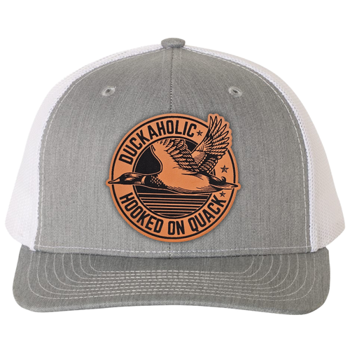 richardson 112 hat duckaholic heather grey white.png