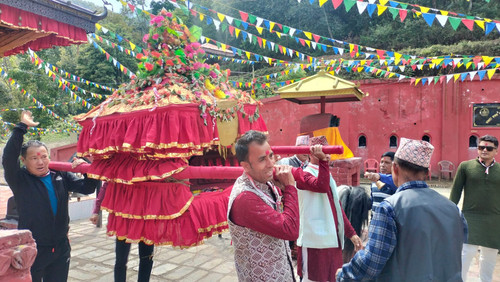 Manakamana's Rathyatra situated in Lele Kabre