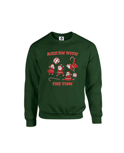C501 Funny Santa Rizz Em With The Tism+Sweat Bottle Green.jpg