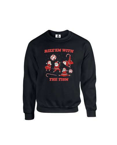 C501 Funny Santa Rizz Em With The Tism+Sweat Black.jpg