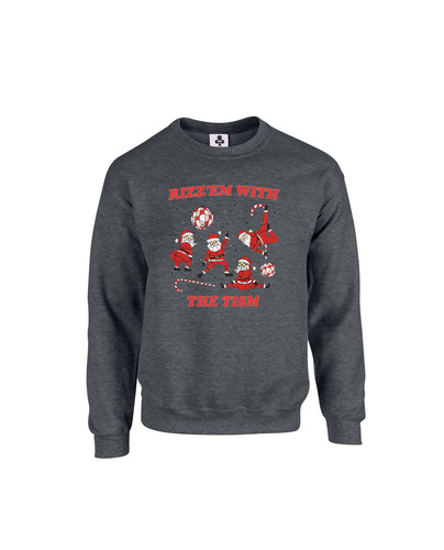 C501 Funny Santa Rizz Em With The Tism+Sweat Dark Heather.jpg