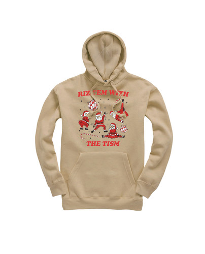 C501 Funny Santa Rizz Em With The Tism+Beige Hoodie 02.jpg