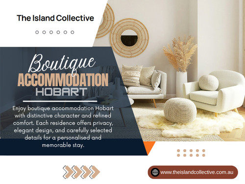 The ambiance of your accommodation can significantly influence your overall experience. Many travelers today prefer unique and aesthetically pleasing spaces. This is where boutique accommodation Hobart stands out, offering thoughtfully designed interiors and a distinctive character that adds charm to your stay.

The Island Collective

Location: Hobart, Tasmania, 7000 Australia
Phone: +61400101466

Read Our Blogs:
https://tinyurl.com/242nby64
https://v.gd/VLHwWm
https://is.gd/x60dru

More Links:
https://tinyurl.com/2a3ysd9j
https://v.gd/fupkBd
https://is.gd/7OcikW